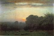 George Inness Morgen oil on canvas